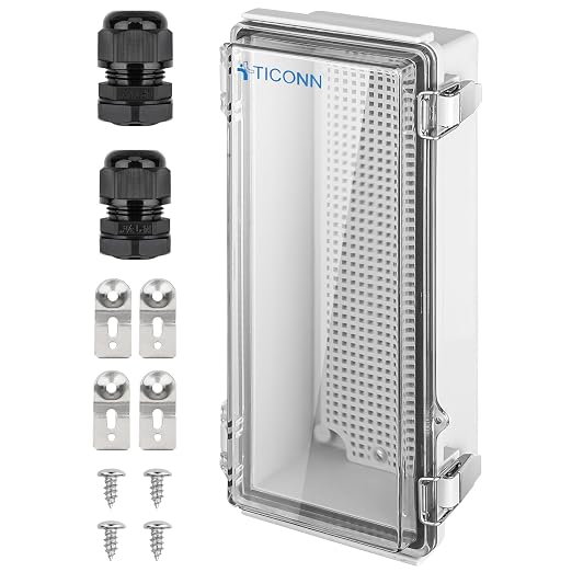 TICONN Outdoor Electrical Box Waterproof, Junction Box IP67 ABS Plastic by TICONN