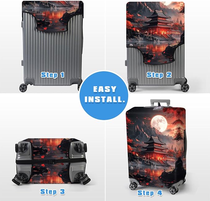 Luggage Cover Protector for 22-24 Inch Suitcases, TSA Approved Elastic Travel - Image 6