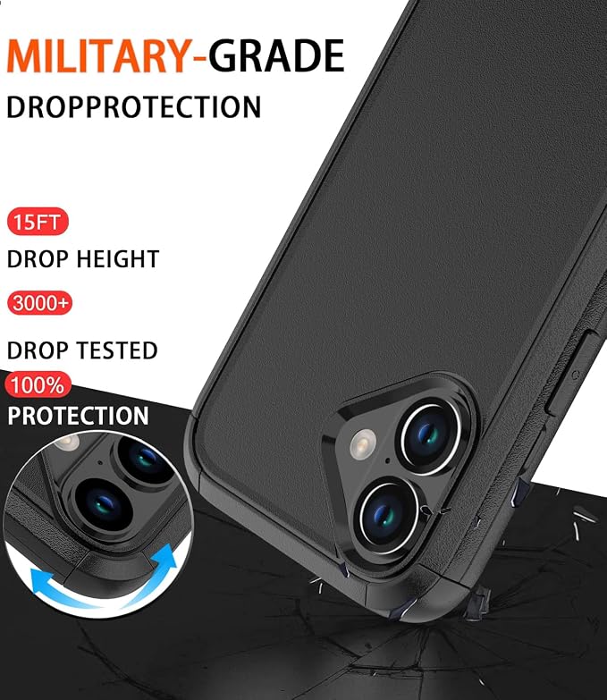 for iPhone 16 Plus Case Heavy Duty Protection Phone Case Cover - Image 6