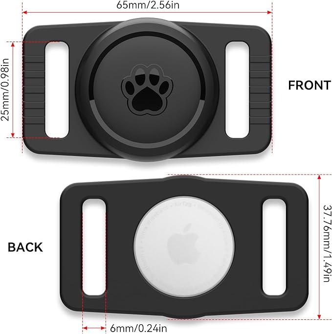 GOCII for Airtag Dog Collar Holder 2 Pack, Waterproof Dog Collar Holder for - Image 4