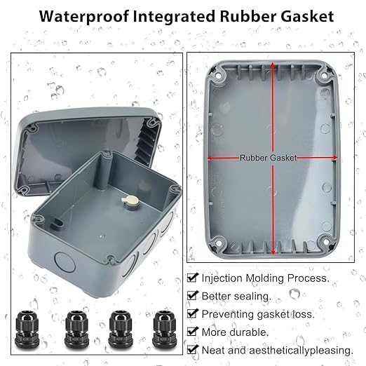 Outdoor Junction Box, Nineleaf IP66 3 Set Weatherproof Electrical Boxes - Image 4
