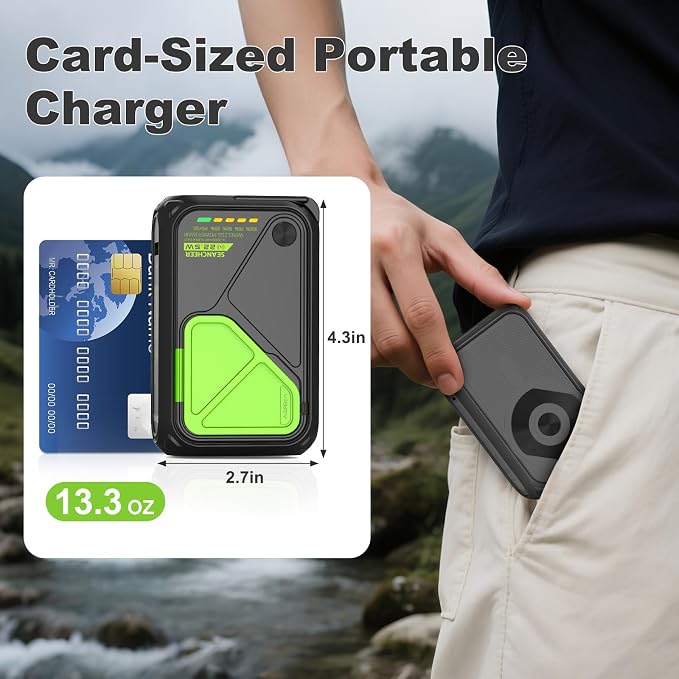 P05 Portable Charger, Magnetic Power Bank, Small Wireless PowerBank, Battery - Image 5