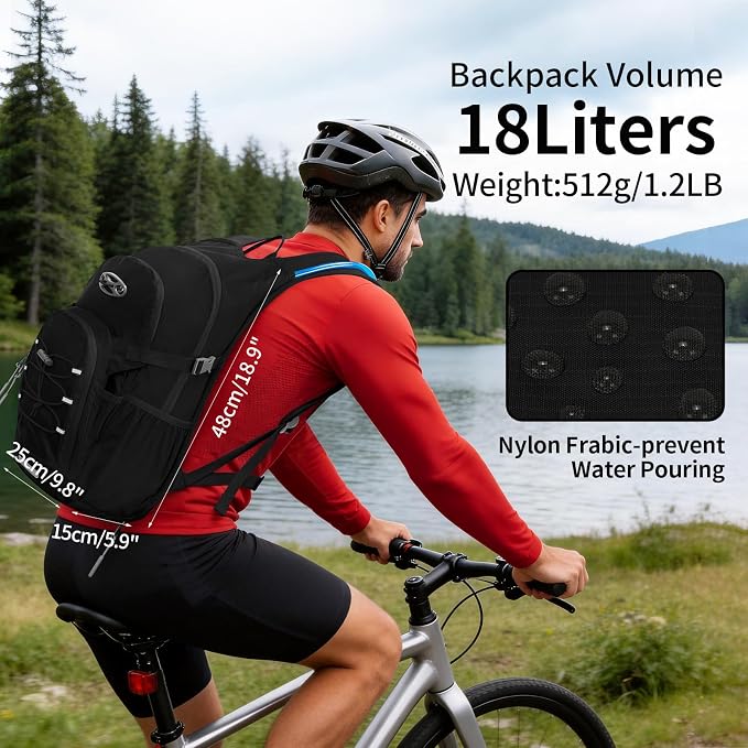 KABAQOO Hydration Backpack, 18L Multipurpose Hiking Backpack - Image 3