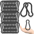 EPHECH 30PCS 4" Black Heavy Duty Spring Snap Hook, M10 3/8" Galvanized Steel by EPHECH