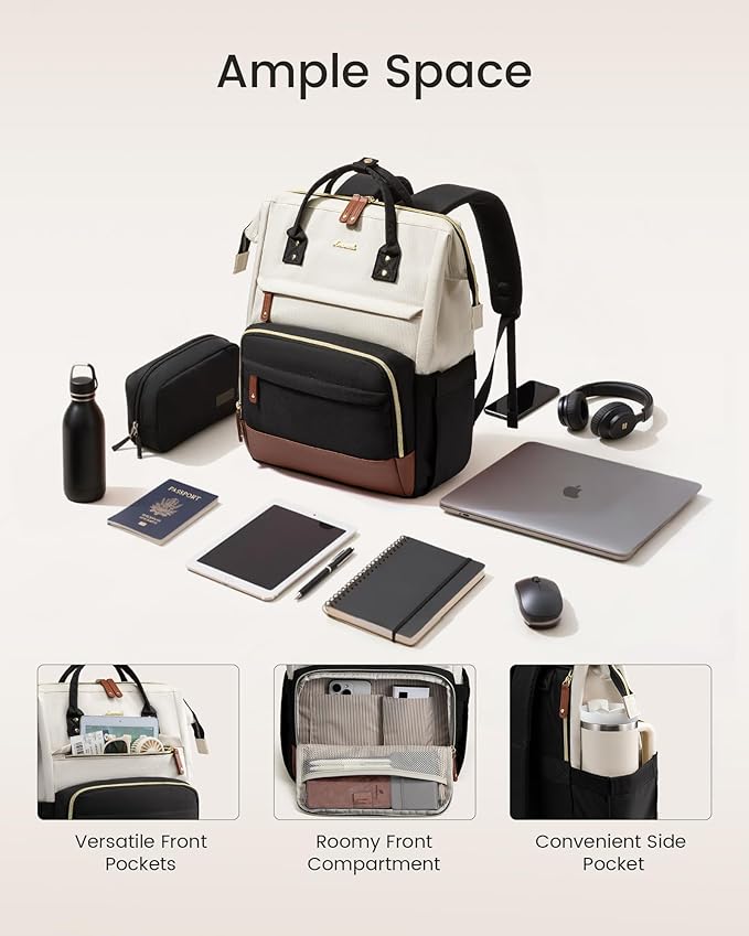 LOVEVOOK Laptop Backpack for Women, 17 Inch Work Business Backpacks Purse - Image 4