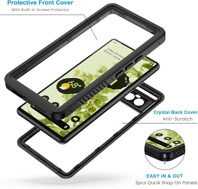 Lanhiem for Google Pixel 6 Case, IP68 Waterproof Dustproof - Image 4