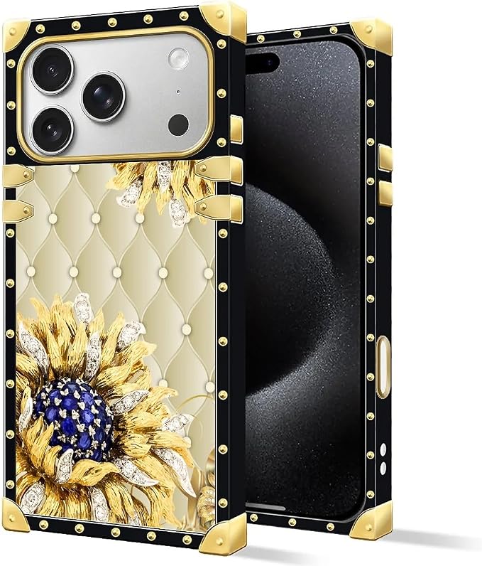 for iPhone 17 Pro Max Case Luxury Golden Decoration - Image 2