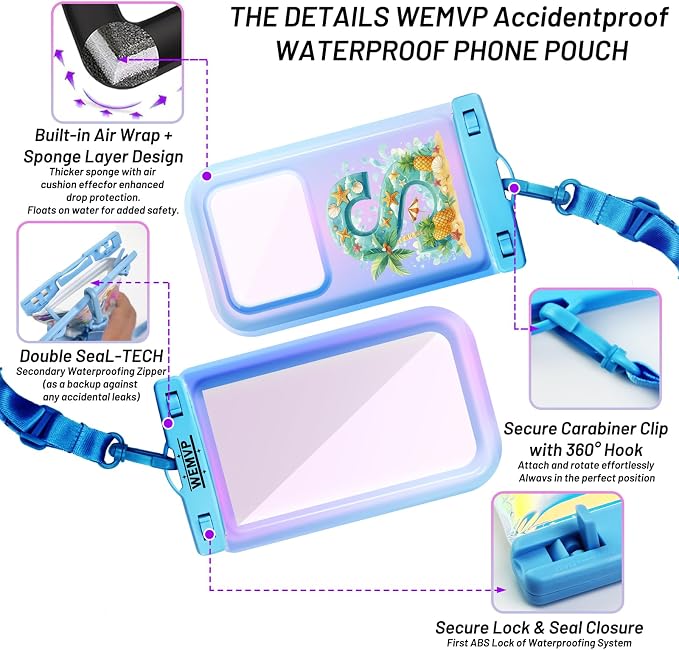 Personalized Initial Waterproof Phone Pouch Case - Image 3