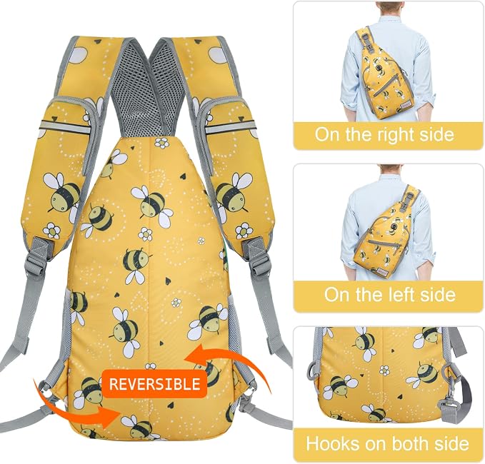 ZOMAKE Sling Bag, Small Crossbody Sling Backpack, Water Resistant Shoulder - Image 5