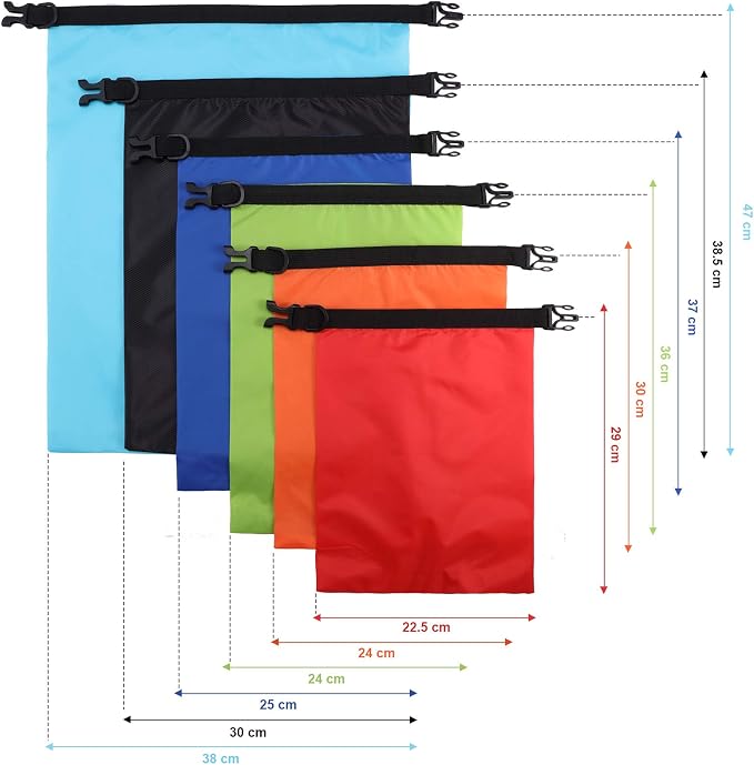 Shappy 6/12 Pcs Waterproof Dry Bags, Lightweight Outdoor Waterproof Dry Stuff - Image 3
