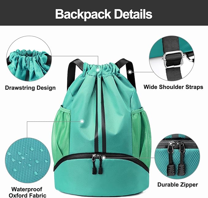 Hoedia Sports Drawstring Backpack - Image 5