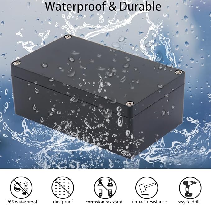 Project Box IP65 Waterproof Junction Box ABS Plastic Black Electrical Boxes DIY - Image 5
