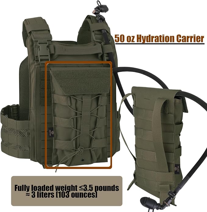 PETAC GEAR 1.5L / 3L Tactical Hydration Pack，Molle Carrier Pouch - Image 5