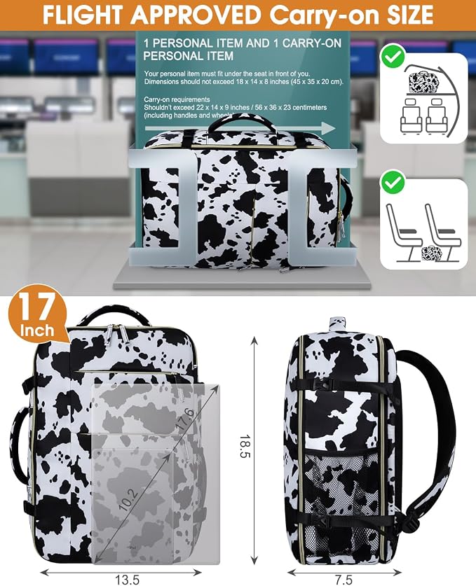 Capolo Travel Backpack for Women Men Waterproof Laptop Backpack Airlines - Image 5