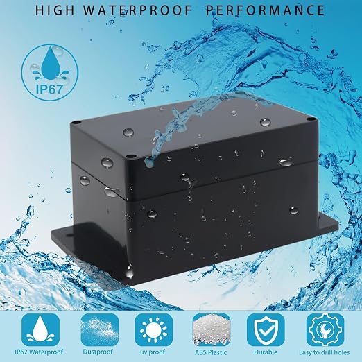 Watertight Junction Box, IP67 Waterproof Project Box Durable ABS Plastic - Image 7