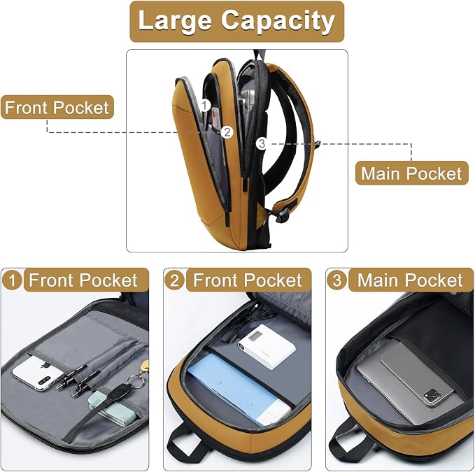 hk Business Backpack for Men 17 Inch, Slim & Expandable Waterproof Travel - Image 4
