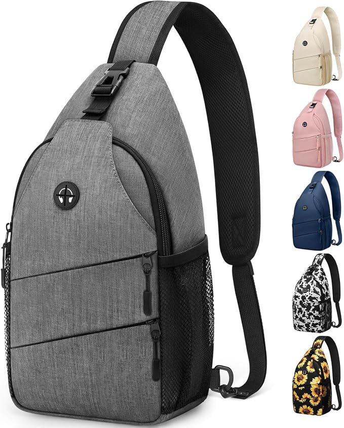 Pritent Crossbody Bags for Women Men Trendy Sling Bag Backpack Casual Chest Bag by Pritent