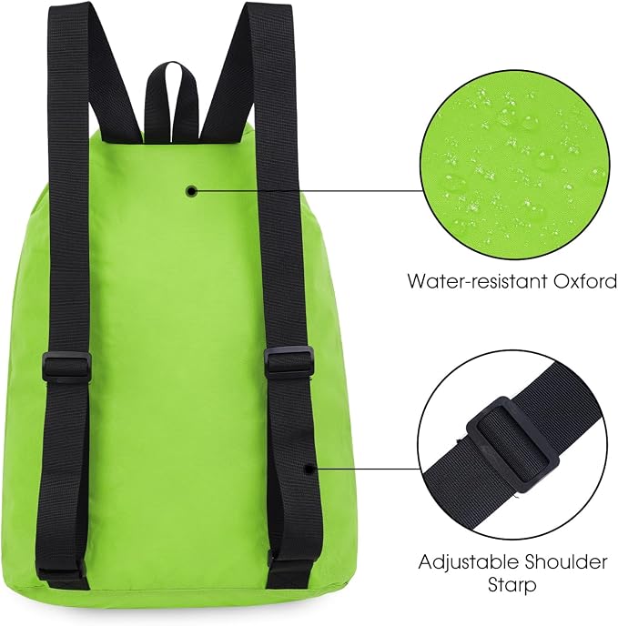 WANDF Swim Bag Mesh Drawstring Backpack Beach Backpack - Image 5