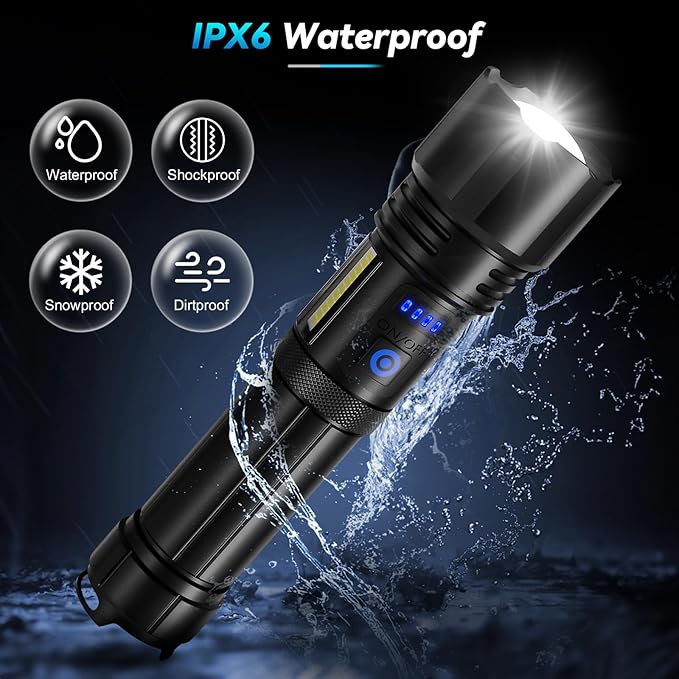 Flashlight Rechargeable Flashlights High Lumens, 000 LM Bright LED Flashlight - Image 6