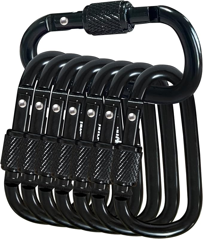 YUCHIYA 8 Pack D-Shape Carabiner Clasp by YUCHIYA