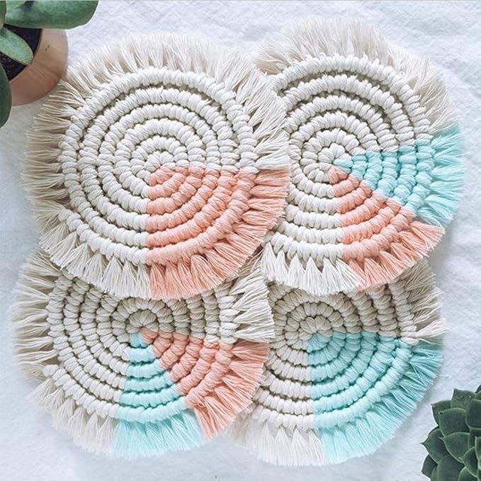 Meat Pink Macrame Cord 3mm x 109Yards, Colored Cotton Rope Craft Cord Colorful - Image 4