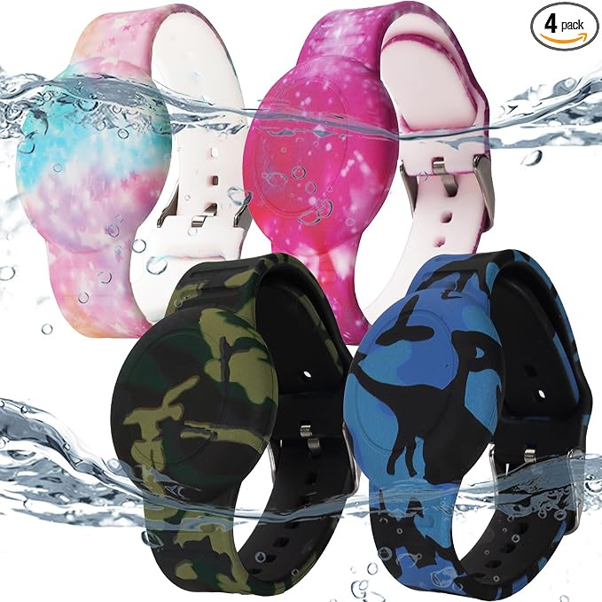 4 Pack Waterproof AirTag Bracelet by KAHADI