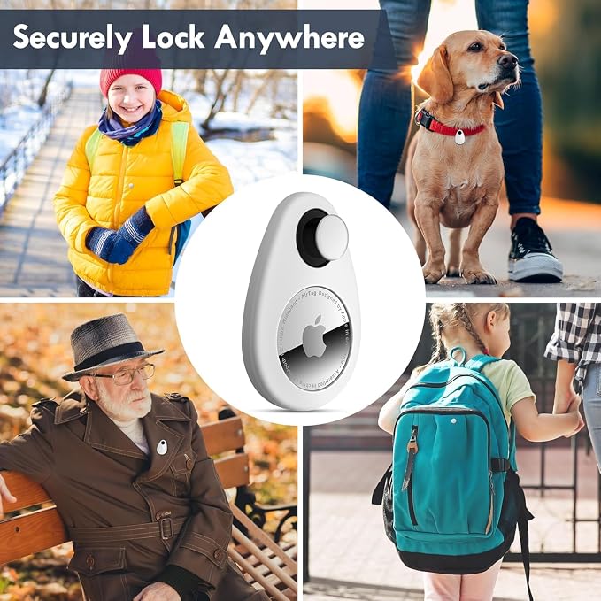Lulaven Air Tag Holder for Kids Hidden 4 Pack GPS Tracker Case, Anti-Removal - Image 3