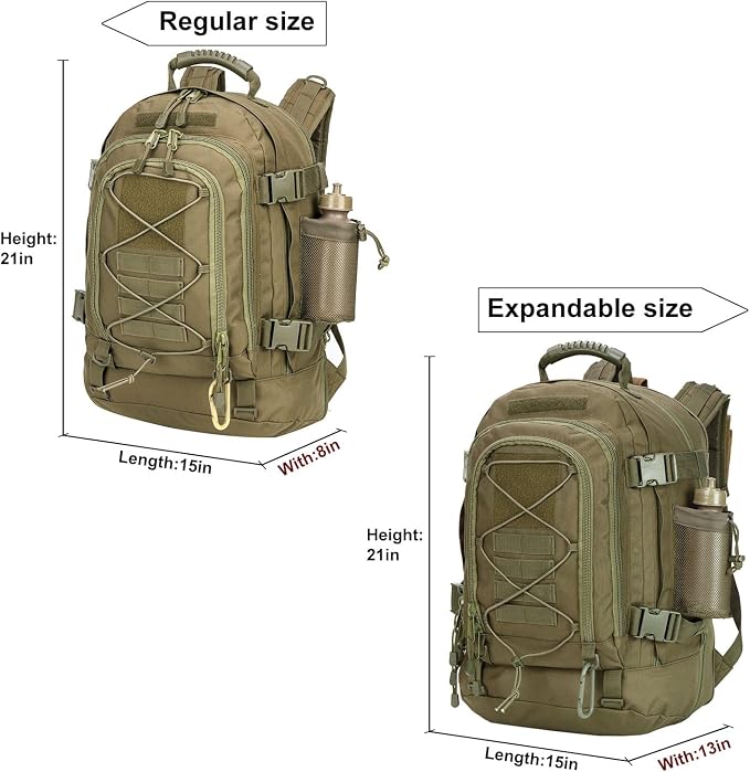 Large Military Bug Out Bag 3 Day Pack Expandable Backpack Army Daypack - Image 2