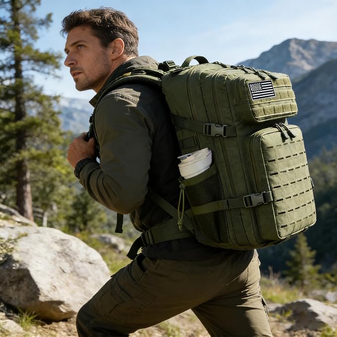 Military Tactical Backpack 45L/25L 3 Day Assault Pack Molle Daypack Hiking - Image 7