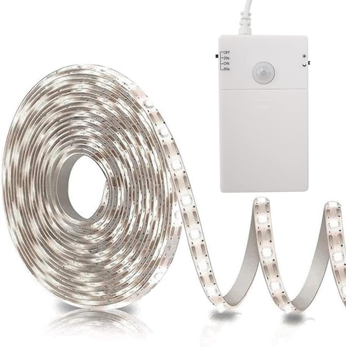 echosari Battery Operated Motion Sensor Cabinet Strip Lights, 9.8Ft 90 LED by echosari