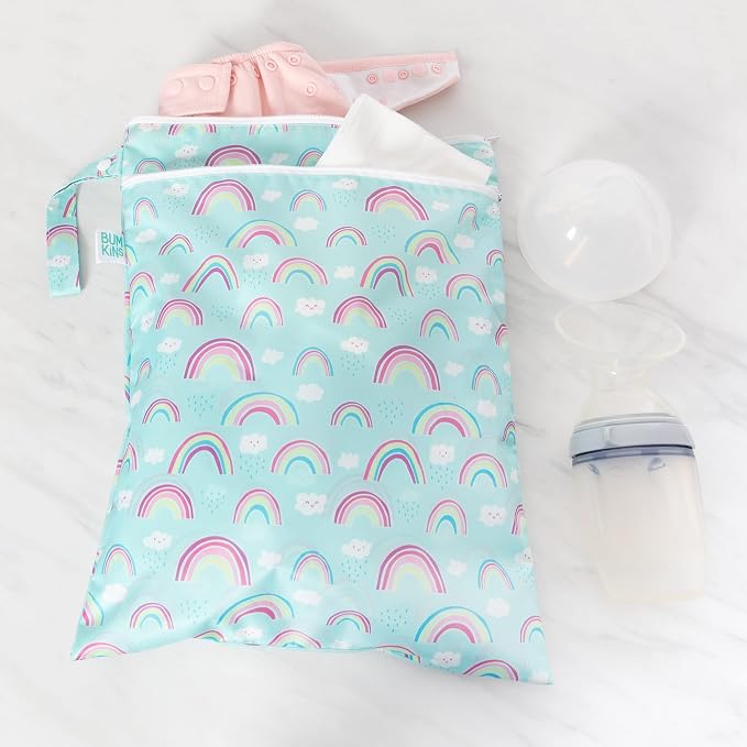 Bumkins Waterproof Wet Dry Bag for Baby, Swim Suit, Cloth Diaper, Pump Parts - Image 3