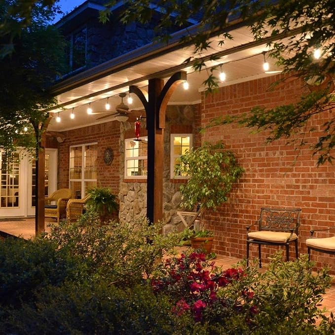 Enbrighten LED Outdoor String Lights 48ft Soft Warm White Patio Lights - Image 10