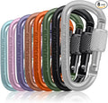 Carabiner Clip, Key Hooks for Keychain Aluminum D Ring Shape Carabiner by LePanyan