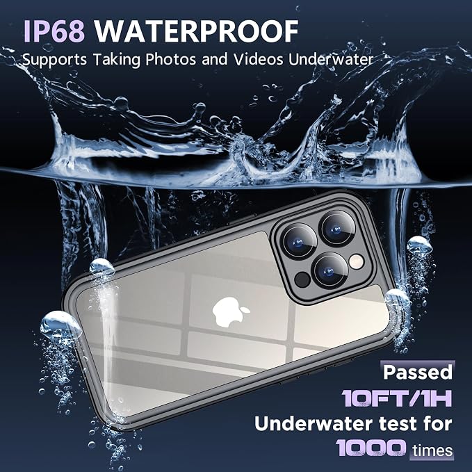 SPIDERCASE for iPhone 15 Pro Case Waterproof, IP68 Underwater, Full Body Sealed - Image 4