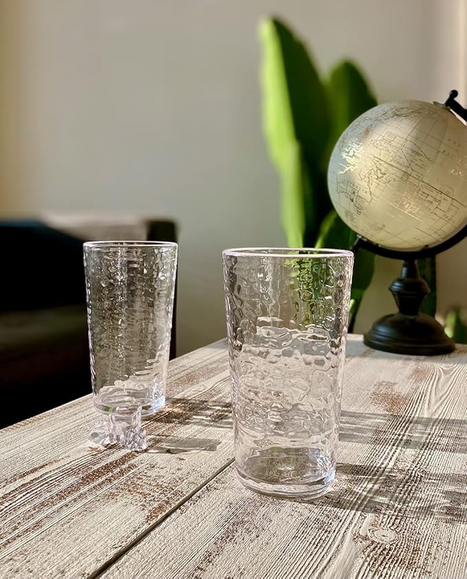KLIFA- NICE- 14.7 & 20 ounce, Acrylic Tumbler & Highball Drinking Glasses Set - Image 9