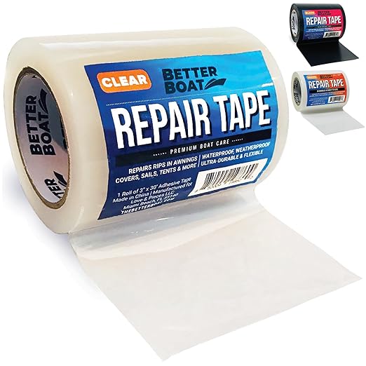 Better Boat Repair Tape for Fabric and Vinyl 30ft x 3in, Heavy Duty by BetterBoat