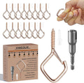 120 Pcs Rose Gold Eye Hooks Screw Heavy Duty, Ceiling Hooks by Unknown