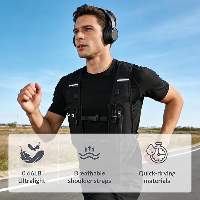 GRIO Hydration Running Vest for Women Men, Water Backpack for Hiking, - Image 5