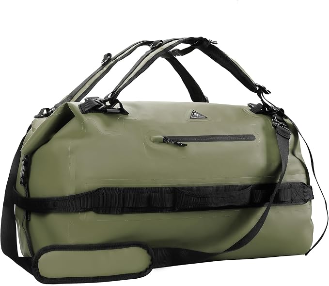 Haimont Large Waterproof Duffel Backpack Roll-Top Heavy Duty Dry Duffle Bag by Haimont