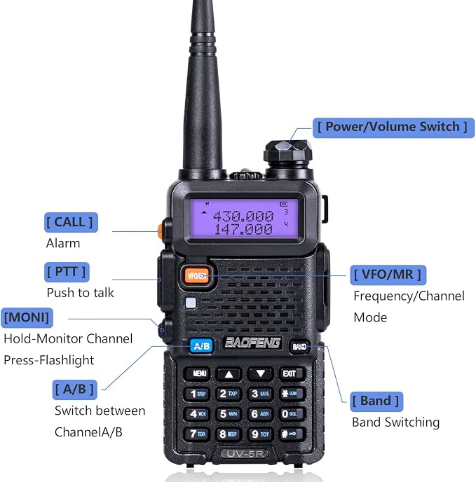 BaoFeng Radio UV-5R 8W Ham Radio 144-148Mhz/420-450Mhz + 1pcs TIDRADIO Driver - Image 6