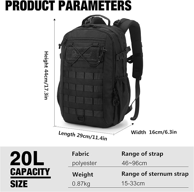 Mardingtop Small Military Tactical Backpack - Image 2