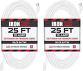 Iron Forge Cable 2 Pack Weatherproof 25 Ft Outdoor Extension Cord by IronForgeCable