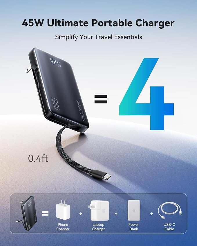 INIU Portable Charger, Ultra Slim & Small 45W Fast Charging Power Bank - Image 5