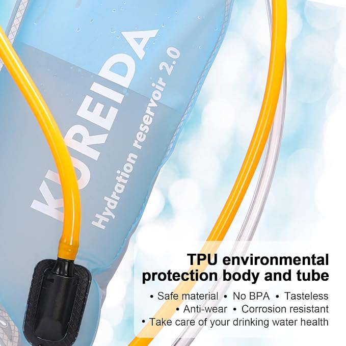 KUREIDA Dual Hydration Bladder 2 Liter, Water Bladder - Image 4