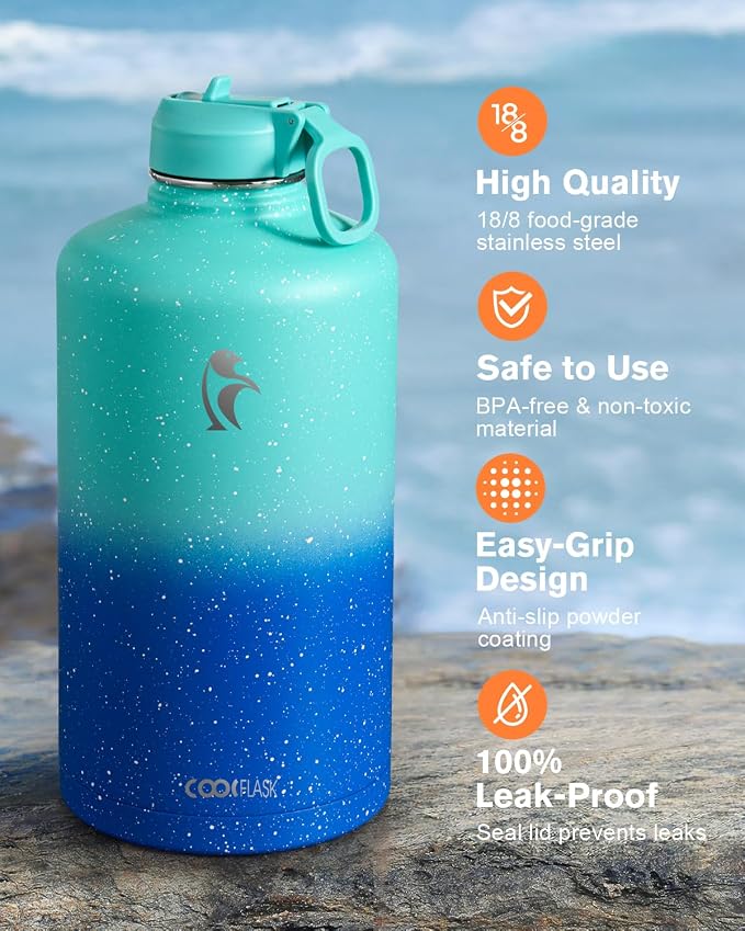 Coolflask 128 oz Gallon Water Bottle Insulated - Image 3