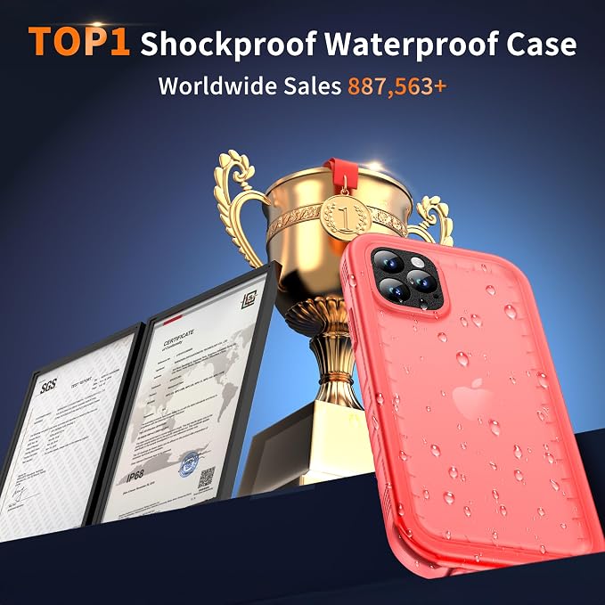 Cozycase Compatible with iPhone 12 Pro Max Case Waterproof, Built-in Screen - Image 10
