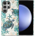 for Samsung Galaxy S23 Ultra Case, HL2 Ocean Sea Turtle Nautical Map Hybrid 2 by Unknown