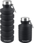 Nefeeko Collapsible Water Bottle, Reuseable BPA Free Silicone Foldable Water by Nefeeko