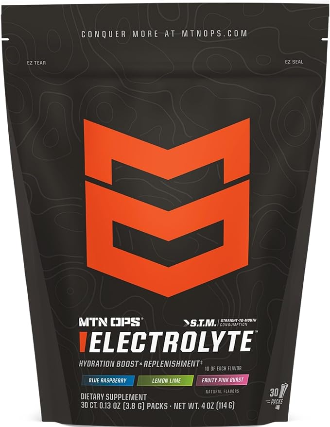 MTN OPS Electrolytes Powder Packets, Sugar Free Hydration Packets, Gluten-Free by MTNOPS
