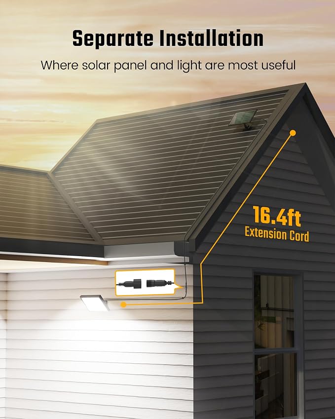 SUPERDANNY Solar Motion Sensor Outdoor Flood Lights - Image 5